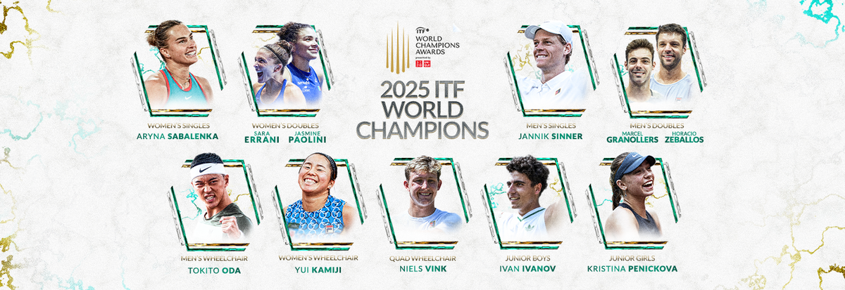 Sabalenka, Sinner, Kamiji, Oda and Vink among 2025 ITF World Champions
– Florida Tennis