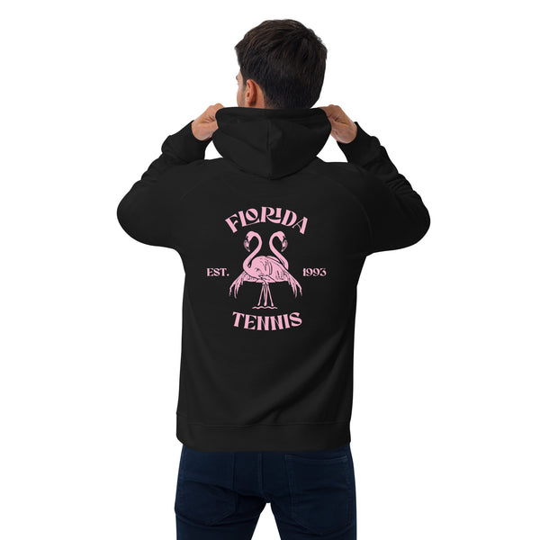 Fl Tennis Flamingo (Unisex eco raglan hoodie)