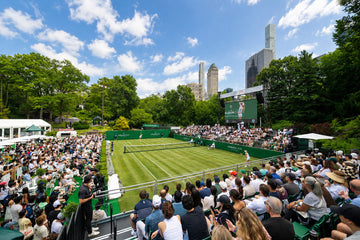 A Look Back at Wimbledon in New York: Agassi, Wozniacki, Blake and Bouchard Play Tennis in Central Park