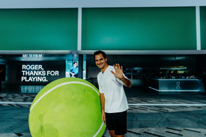 Roger Federer Plays Tennis on the Water as On Lights Up Shenzhen