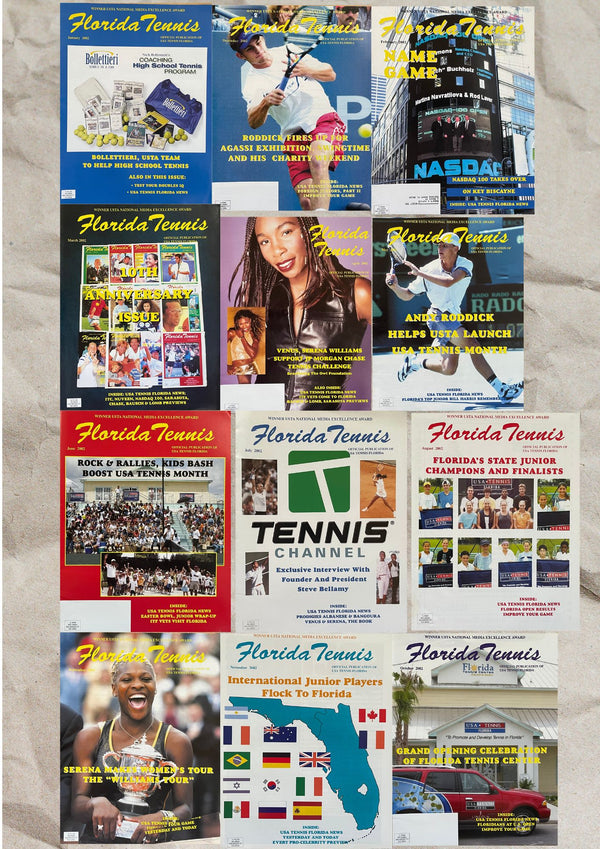 Florida Tennis Magazine 2002 Complete Collection (12 issues)
