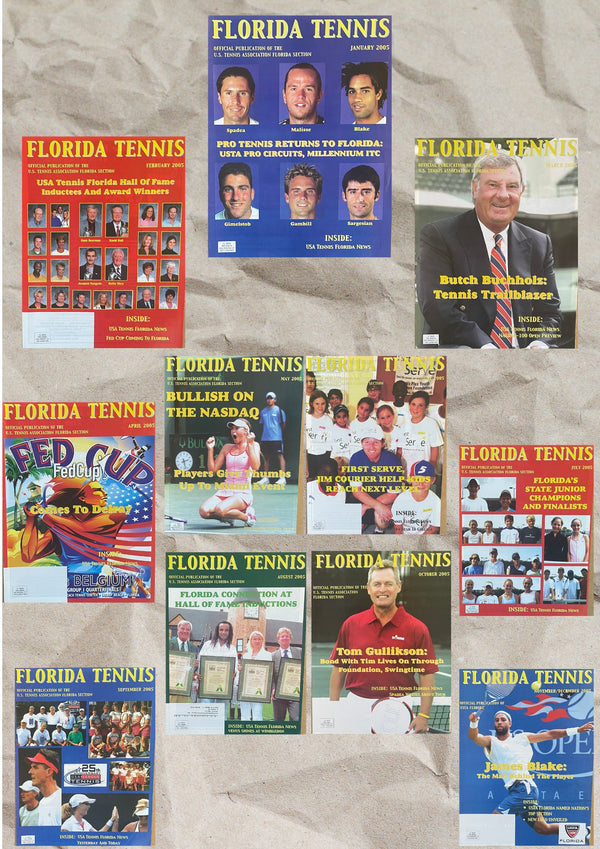 Florida Tennis Magazine 2005 Complete Collection (11 Issues)