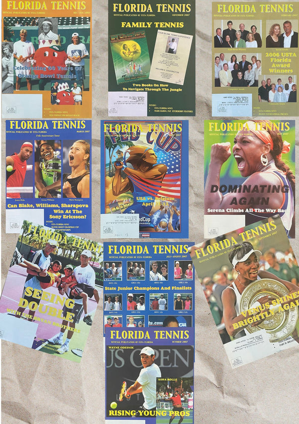 Florida Tennis Magazine 2007 Complete Collection (11 Issues)