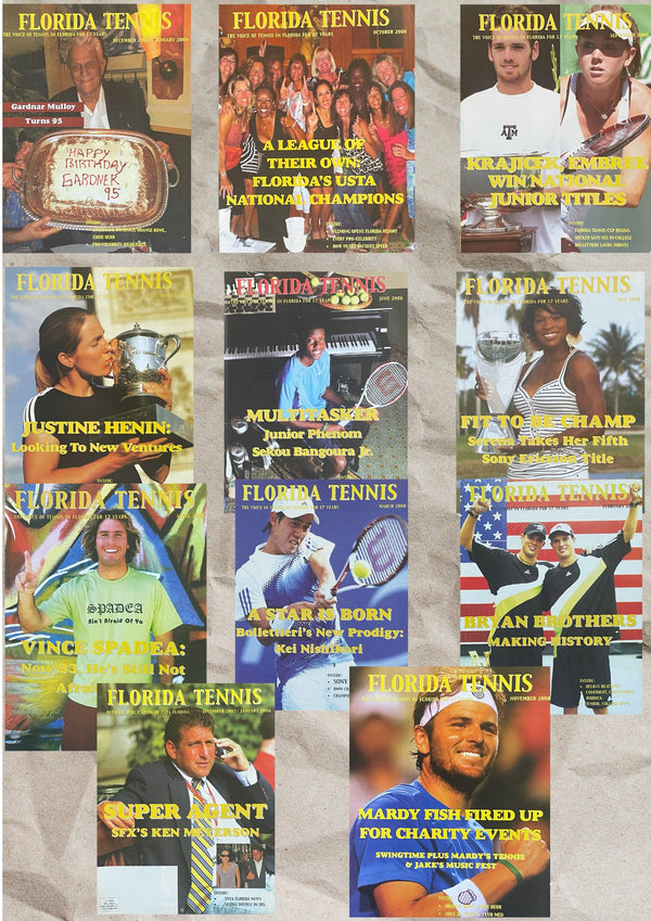 Florida Tennis Magazine 2008 Complete Collection (11 Issues)