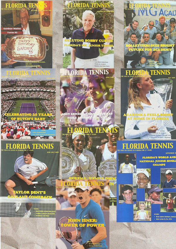 Florida Tennis Magazine 2009 Complete Collection (10 Issues)