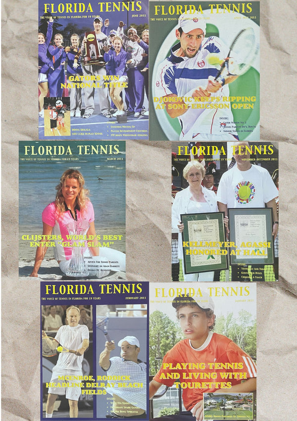 Florida Tennis Magazine 2011 Complete Collection (6 Issues)