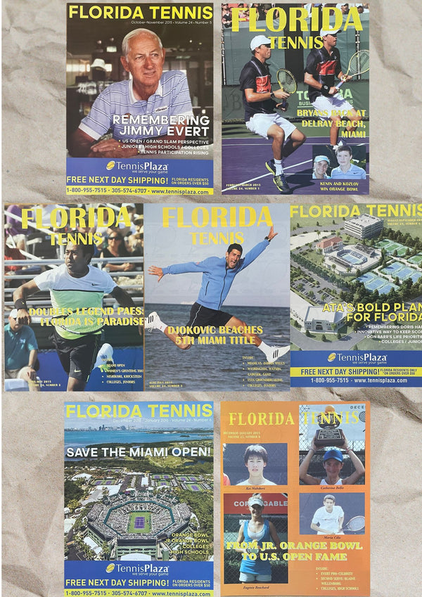Florida Tennis Magazine 2015 Complete Collection (7 Issues)