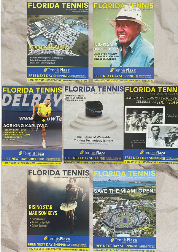 Florida Tennis Magazine 2016 Complete Collection (7 Issues)