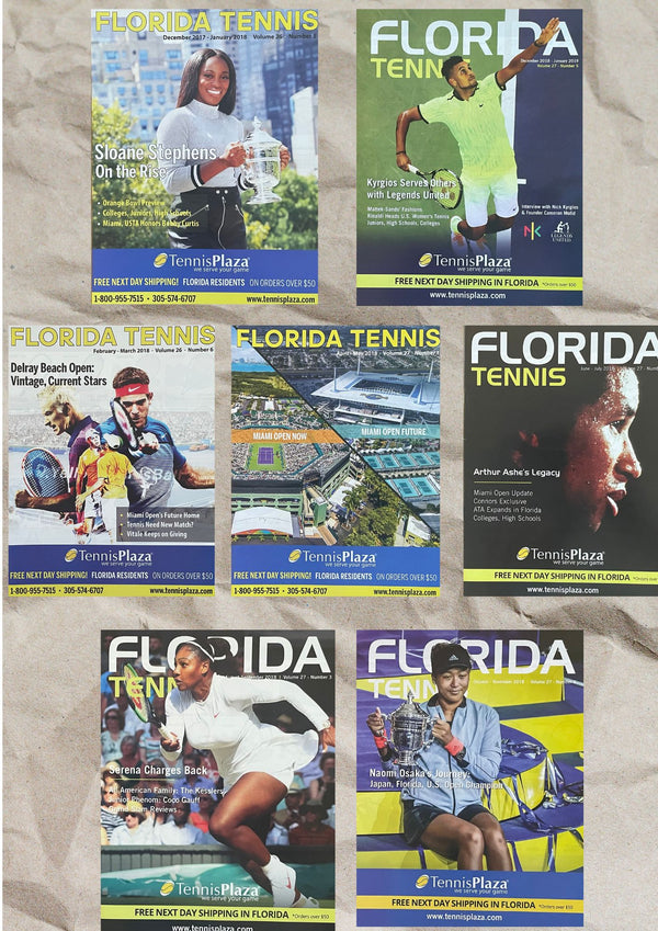 Florida Tennis Magazine 2018 Complete Collection (7 Issues)