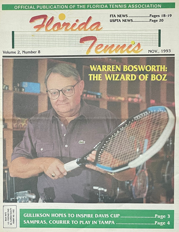 Florida Tennis Magazine Nov. 1993 | Sampras, Courier & Bosworth