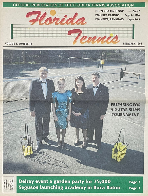 Florida Tennis Magazine Feb. 1993 | 5-Star Slims Tournament