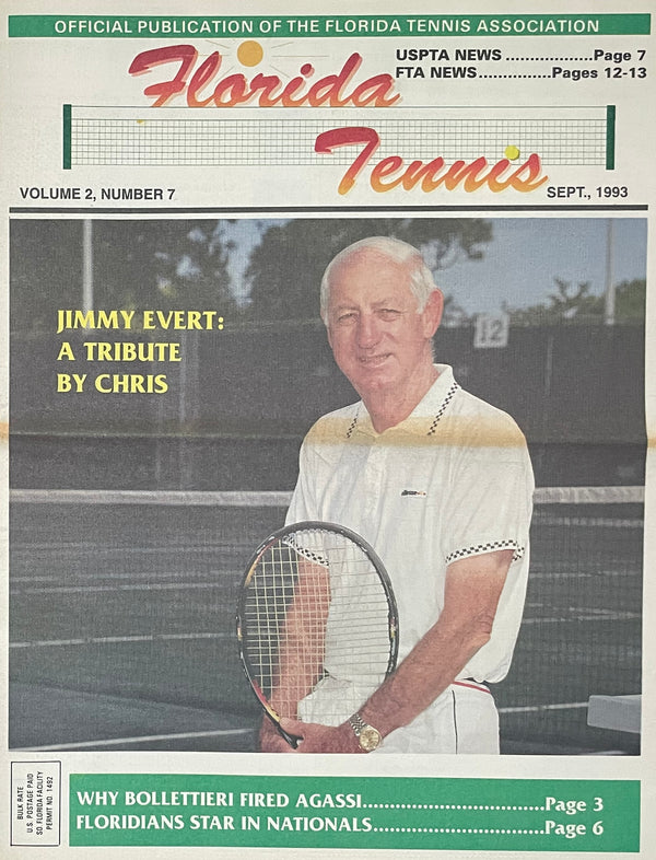 Florida Tennis Magazine Sept. 1993 | Chris Evert & Andre Agassi