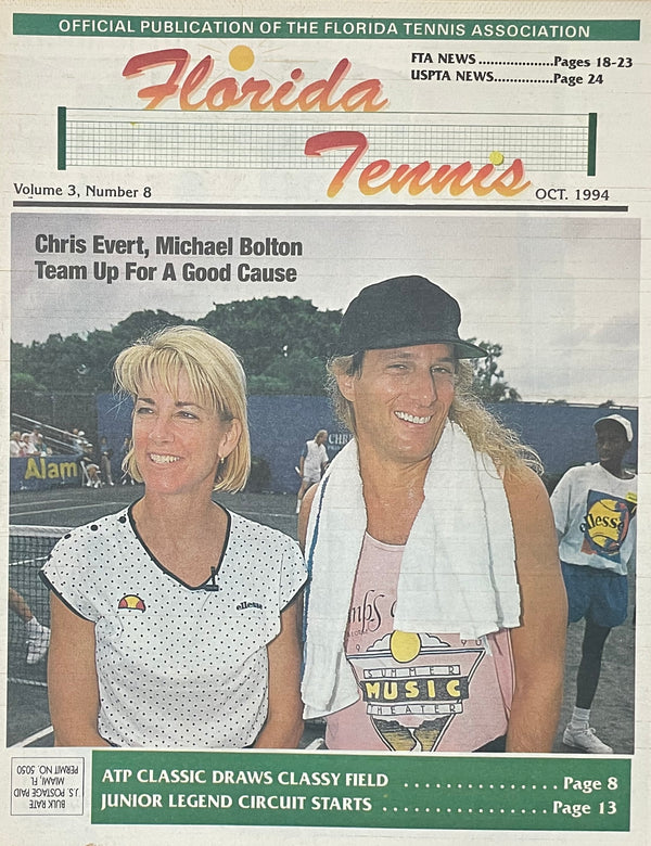 Florida Tennis Magazine Oct. 1994 | Chris Evert & Michael Bolton