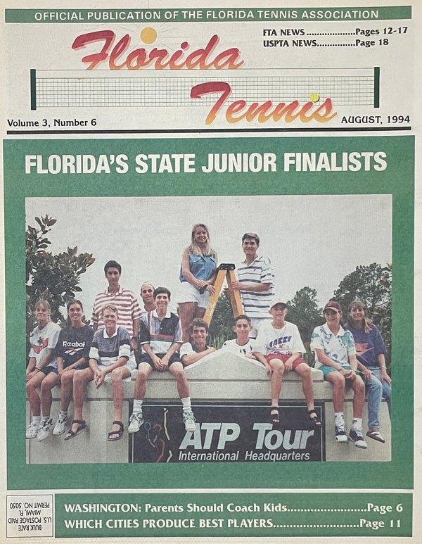 Florida Tennis Magazine Aug. 1994 | Florida Junior Tennis Finals