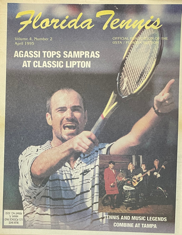 Florida Tennis Magazine Apr. 1995 | Agassi Defeats Sampras