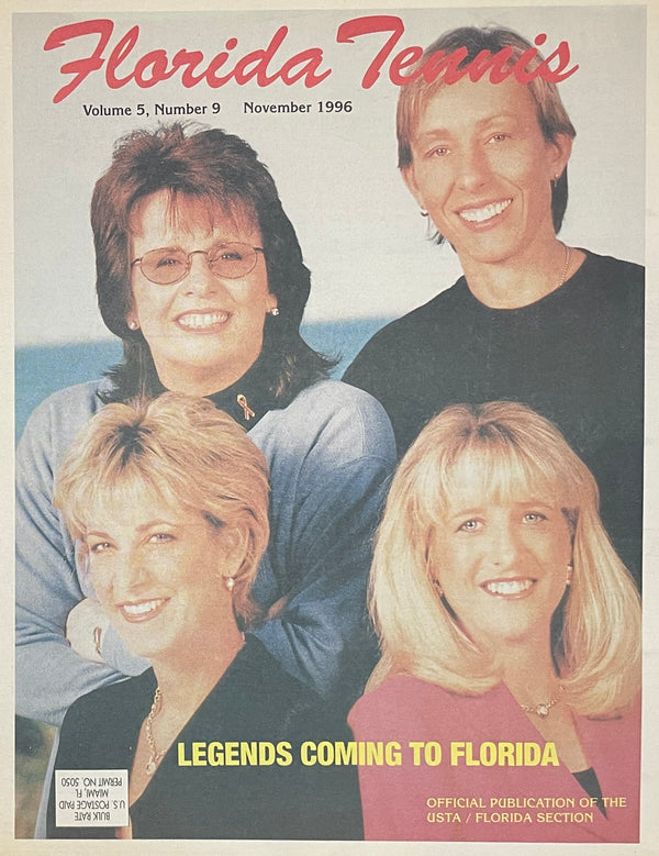Florida Tennis Magazine November 1996 | Women's Tennis Legends
