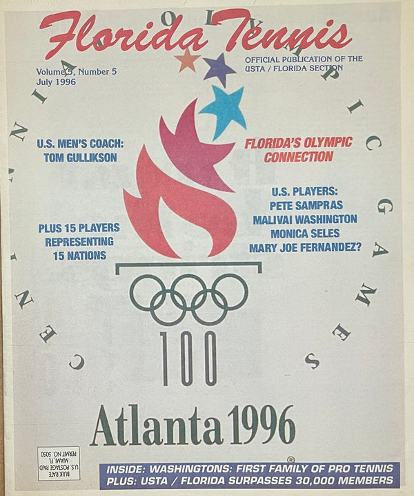Florida Tennis Magazine July 1996 | Atlanta Olympics Tennis Preview