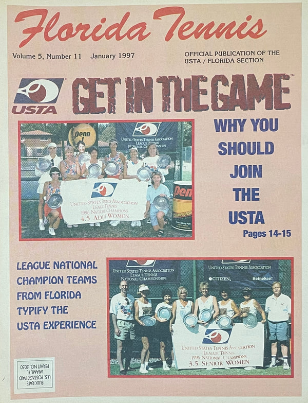 Florida Tennis Magazine January 1997 | USTA League Champions