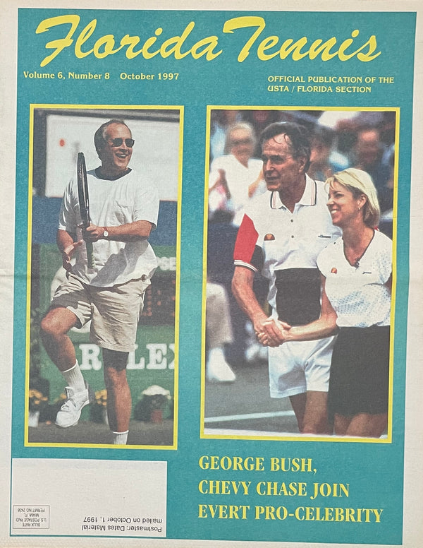 Florida Tennis Magazine October 1997 | George Bush & Chevy Chase