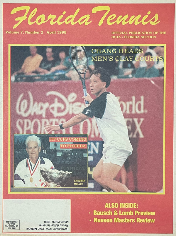 Florida Tennis Magazine April 1998 | Michael Chang Men's Clay Courts