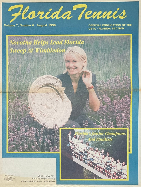 Florida Tennis Magazine August 1998 | Jana Novotna Wimbledon Champion