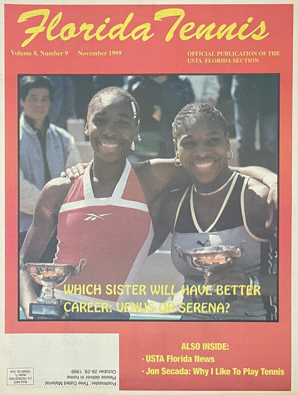 Florida Tennis Magazine November 1999 | Venus & Serena Williams Cover