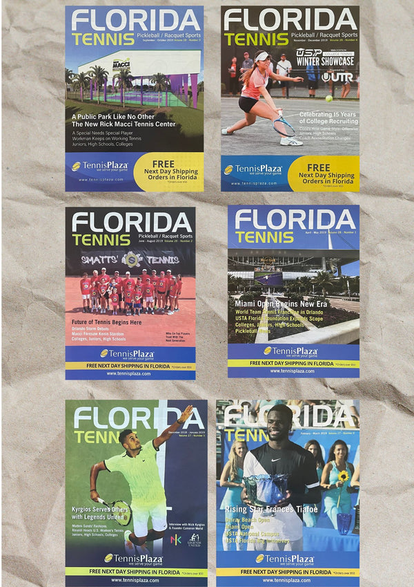 Florida Tennis Magazine 2019 Complete Collection (6 Issues)