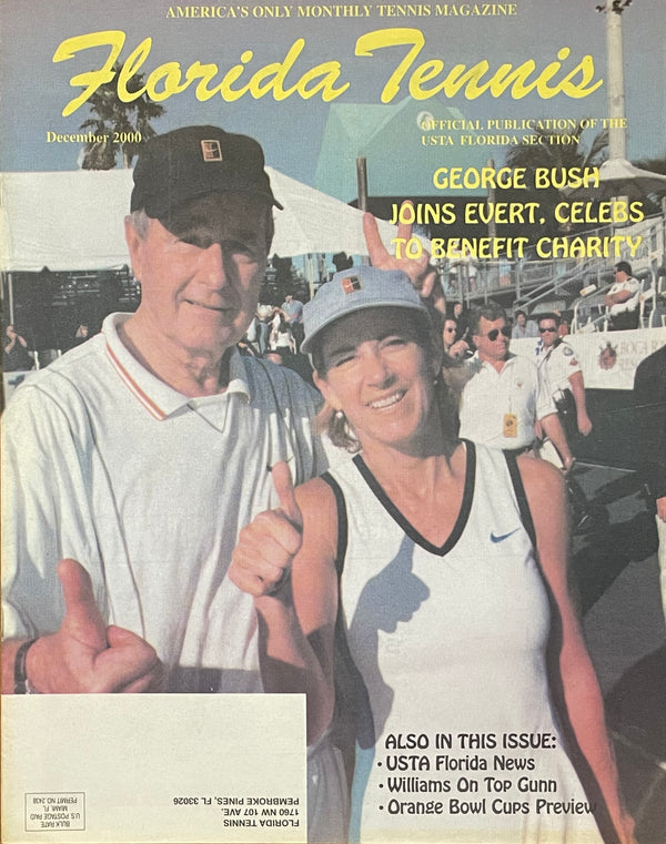 Florida Tennis Magazine December 2000 | George Bush & Chris Evert | Charity Event