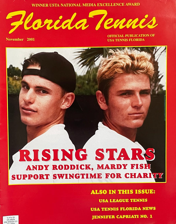 Florida Tennis Magazine November 2001 | Andy Roddick & Mardy Fish