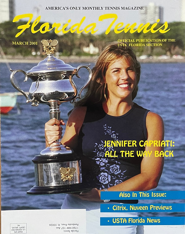 Florida Tennis Magazine March 2001 | Jennifer Capriati | Australian Open Champion