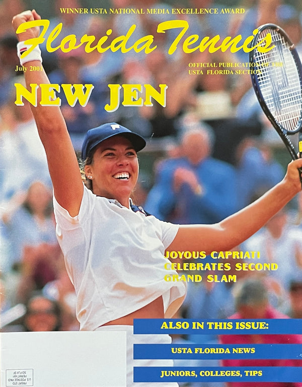Florida Tennis Magazine July 2001 | Jennifer Capriati Wimbledon Champion