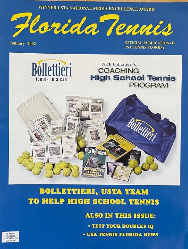 Florida Tennis Magazine January 2002 | Nick Bollettieri High School Tennis