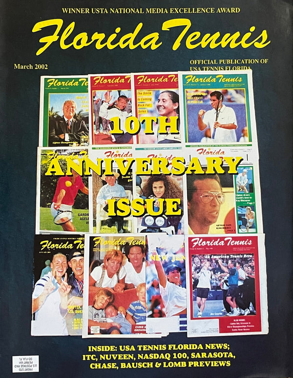 Florida Tennis Magazine March 2002 | 10th Anniversary Issue