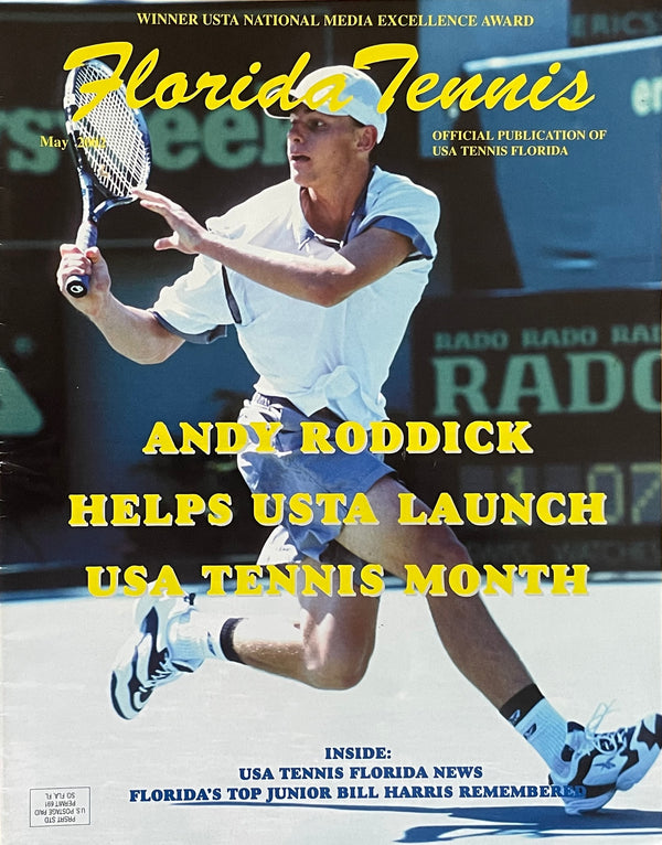 Florida Tennis Magazine May 2002 | Andy Roddick Cover | USA Tennis Month