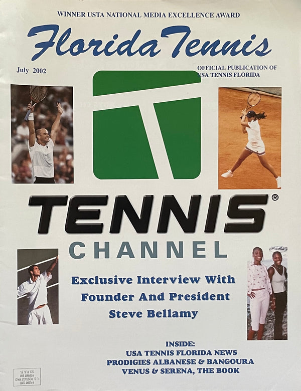 Florida Tennis Magazine July 2002 | Tennis Channel Special Issue | Steve Bellamy Interview