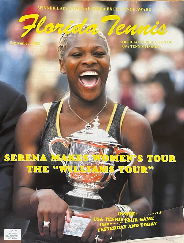 Florida Tennis Magazine September 2002 | Serena Williams Cover | US Open Champion
