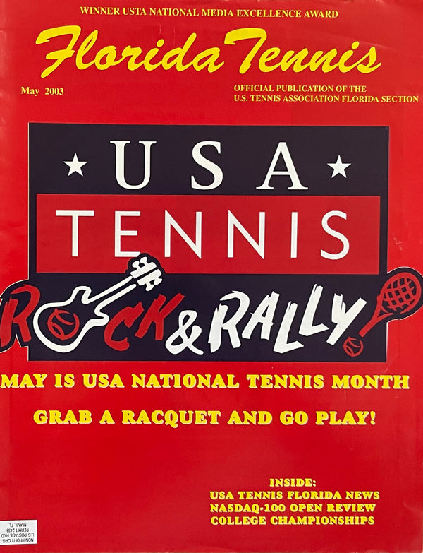 Florida Tennis Magazine May 2003 USA Tennis Rock & Rally Vintage