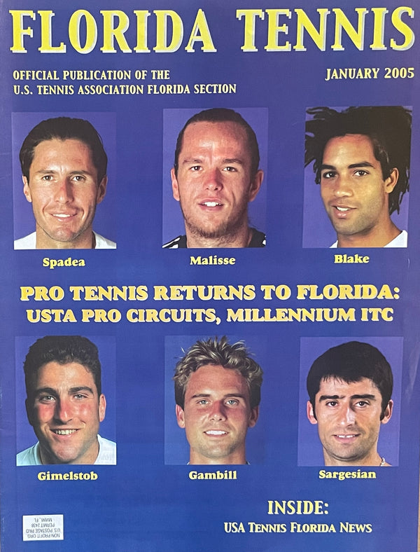 Florida Tennis Magazine January 2005 | James Blake Vince Spadea Gambill