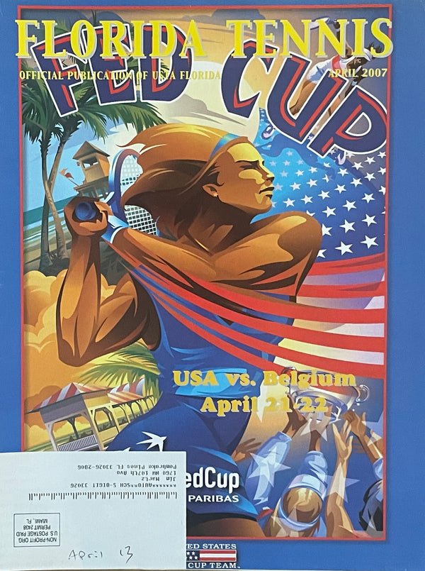 Florida Tennis Magazine April 2007 | USA vs Belgium Fed Cup Collectible