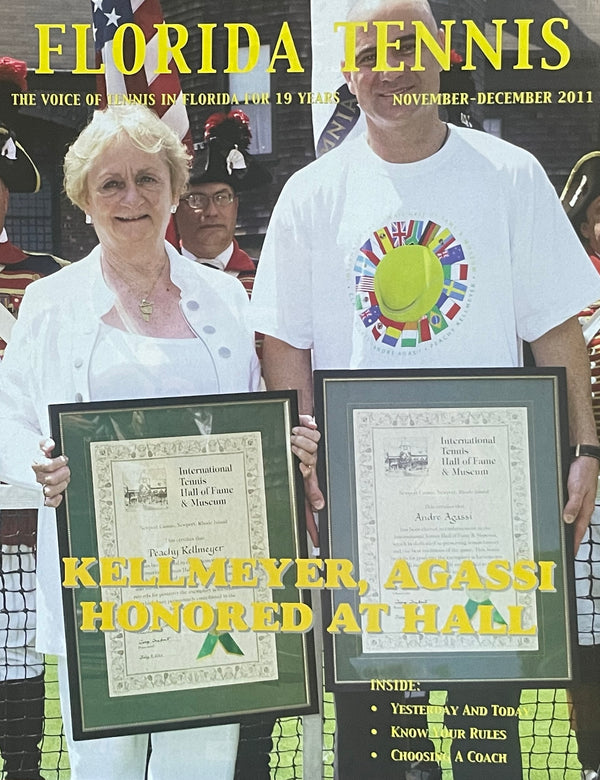 Florida Tennis Magazine Nov/Dec 2011 | Andre Agassi & Peachy Kellmeyer