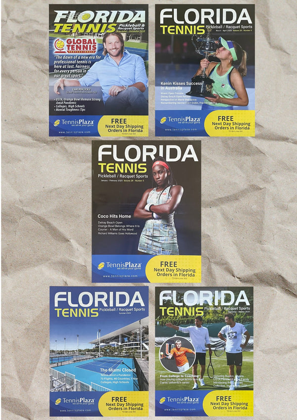 Florida Tennis Magazine 2020 Complete Collection (5 Issues)