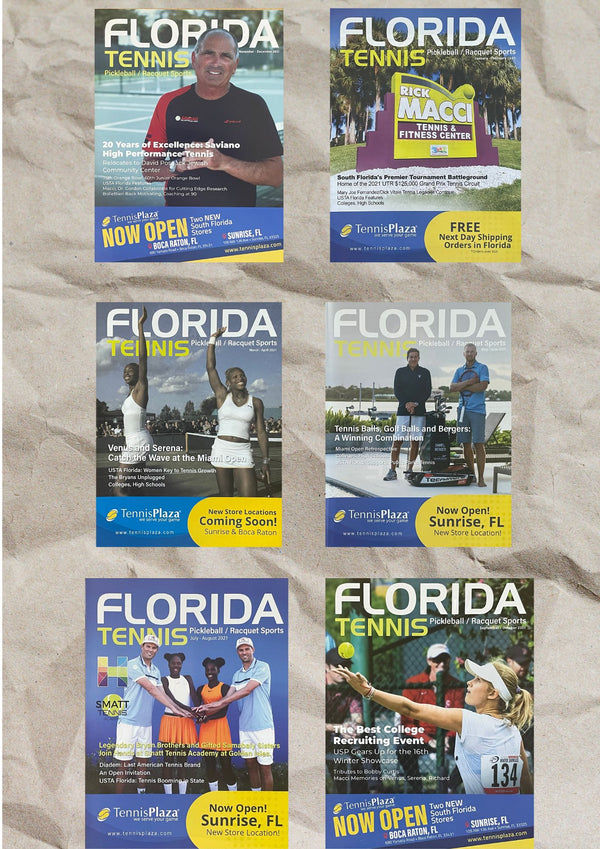 Florida Tennis Magazine 2021 Complete Collection (6 Issues)