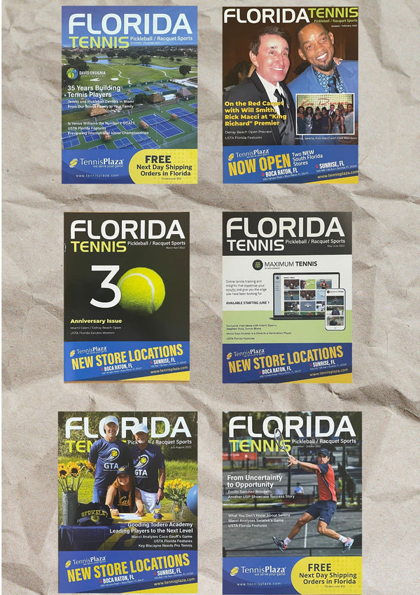 Florida Tennis Magazine 2022 Complete Collection (6 Issues)