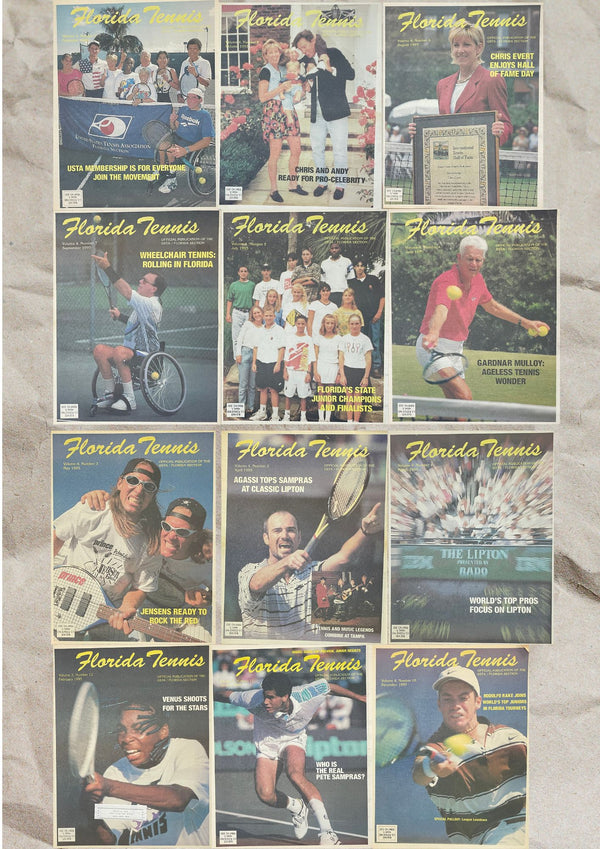 Florida Tennis Magazine 1995 Complete Collection (12 issues)