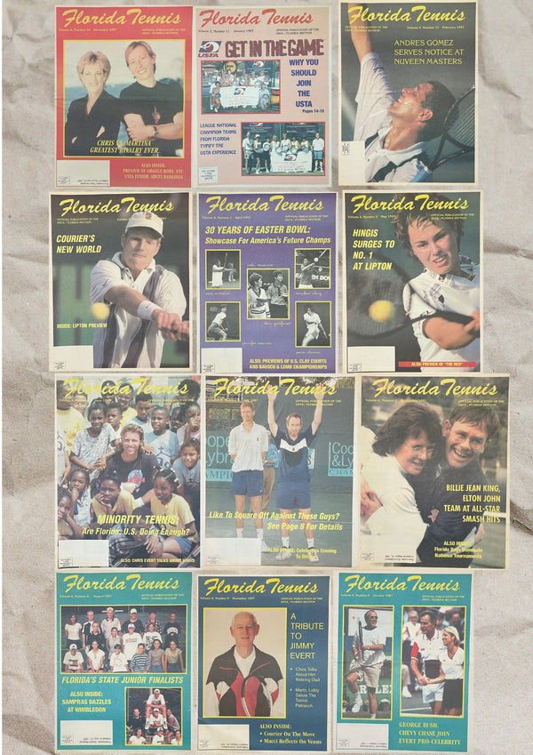 Florida Tennis Magazine 1997 Complete Collection (12 issues)