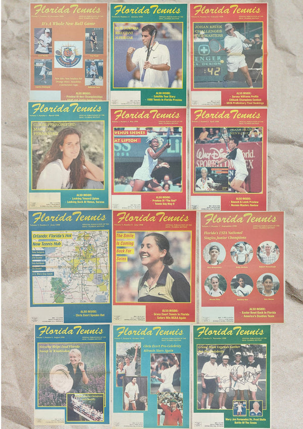 Florida Tennis Magazine 1999 Complete Collection (12 issues)