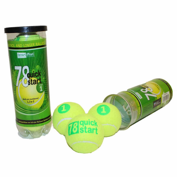 Quick Start 78 - Youth Green Dot 3 Balls/Can, 24 Cans