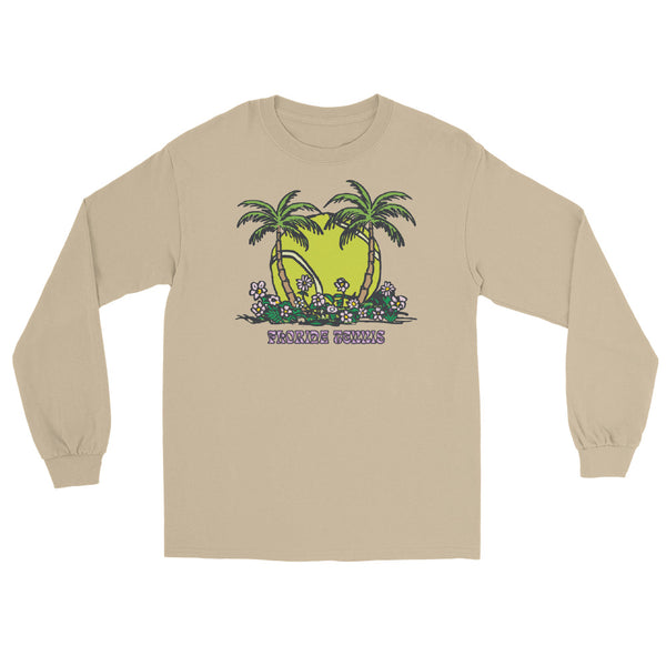Florida Tennis and Palm Trees (unisex Long Sleeve. *Front graphic only)