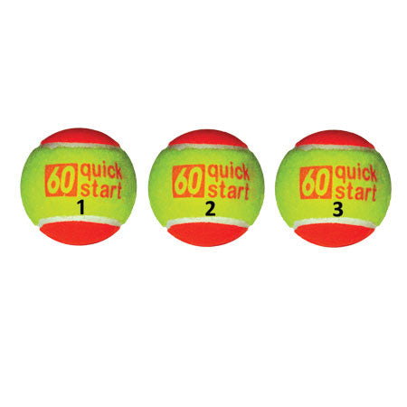 Quick Start 60 - Youth Orange Felt 3 Balls/Can, 24 Cans